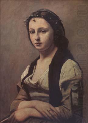 Jean Baptiste Camille  Corot La femme a la perle (mk11) oil painting picture